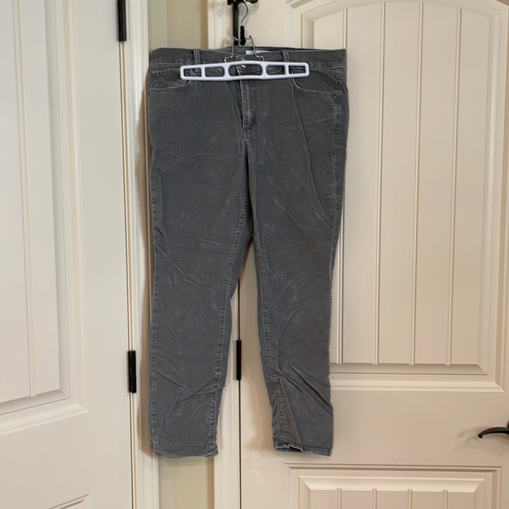 Ann Taylor Loft Skinny Velvet Jeans Lt. Grey 12P
